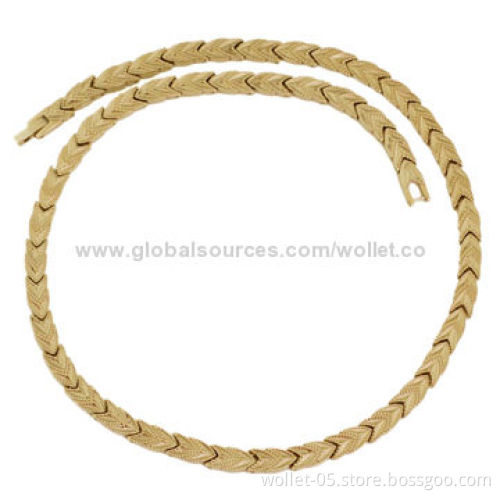 Fashion IP Gold Stainless Steel Necklace with High-polished, Best for Gifts